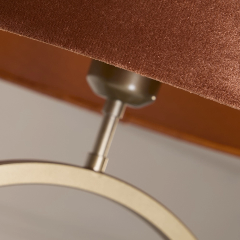 Lampe de table Elegant bronze avec capuchon orange Searchlight 5053423304991