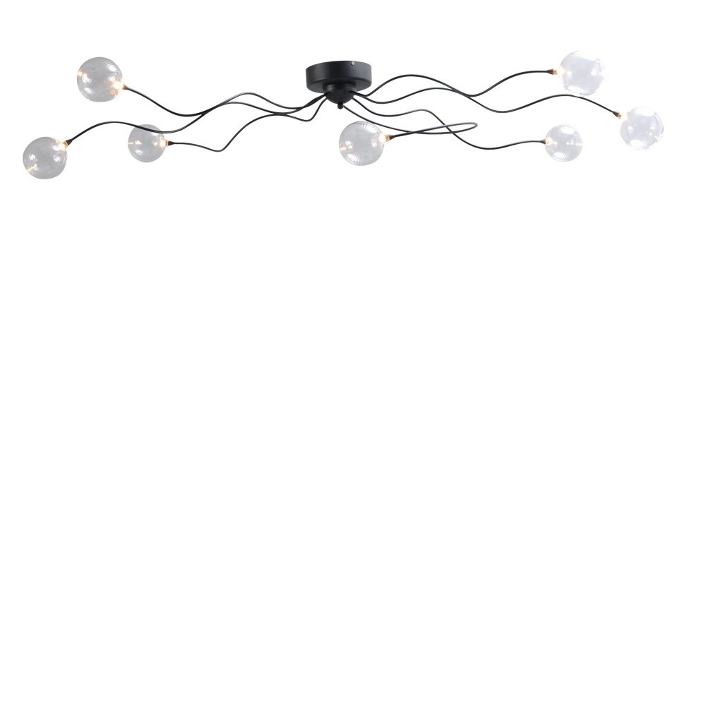 LED plafonnier Gio 7 lumières noir