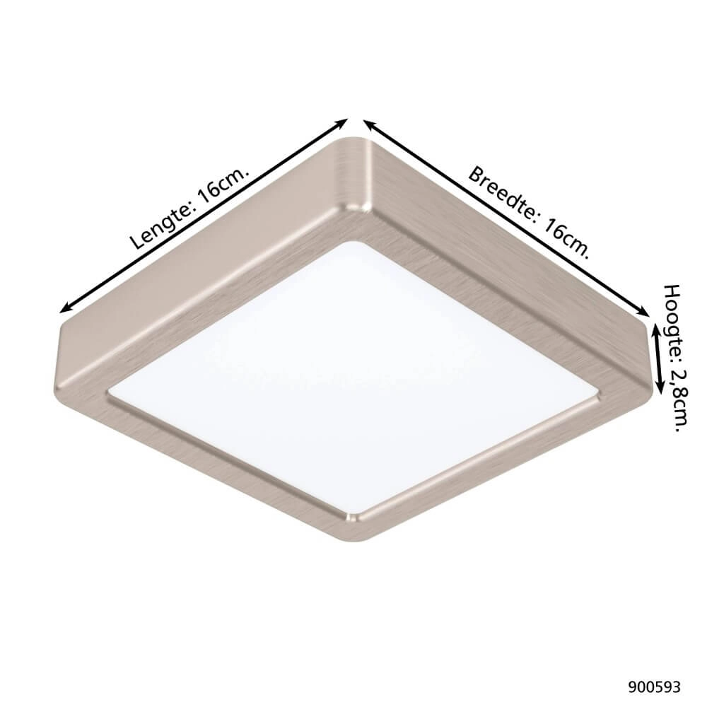 Plafonnier en acier inoxydable Fueva 5 16 par 16 cm Eglo 9008606244928