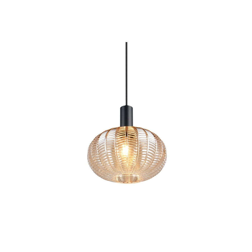 Lampe pendante classique Elvezia Verre ambré Trio 4017807677768