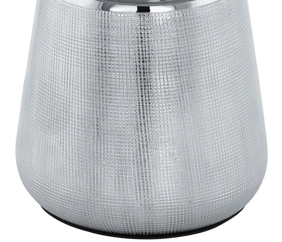 Lampe de table abat-jour Manalba 1 argent avec abat-jour blanc Eglo 9002759993290