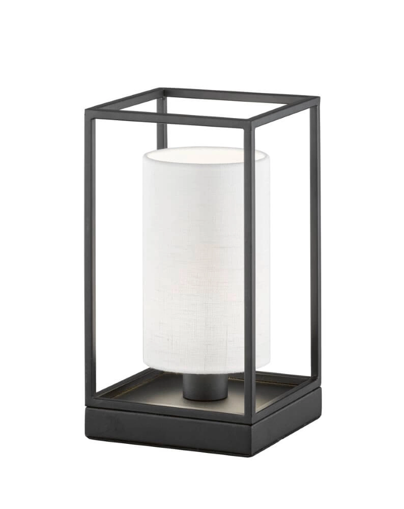 Lampe de table rurale Gilli capuche blanche