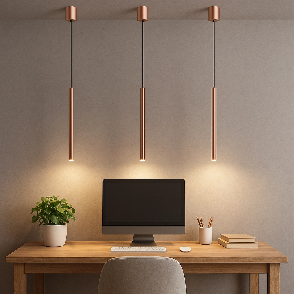 Lampe suspendue étroite Laser 490 Cuivre rouge Lyora 5903139104524