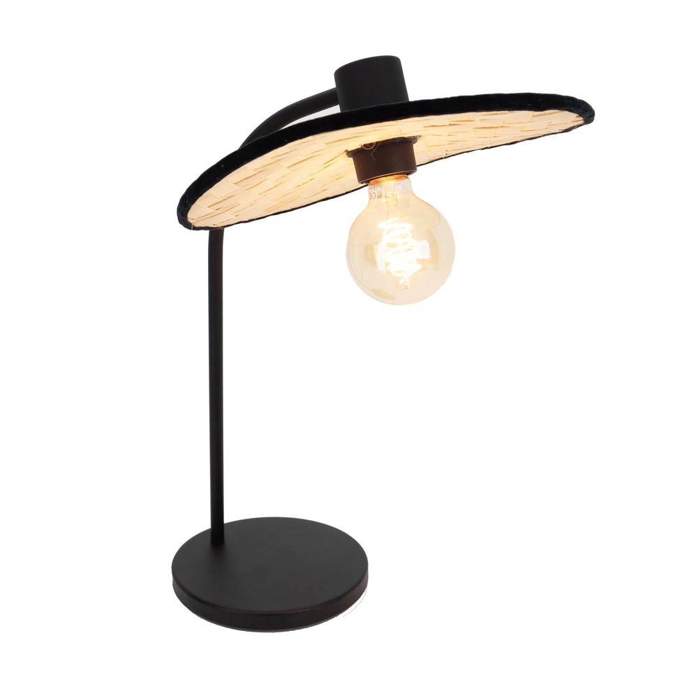 Lampe de bureau en rotin Marywell