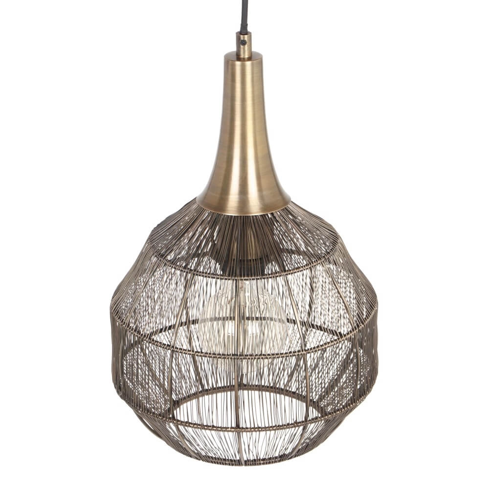 Lampe suspendue ronde Soraya Ø 26cm - bronze Trio 4017807617481