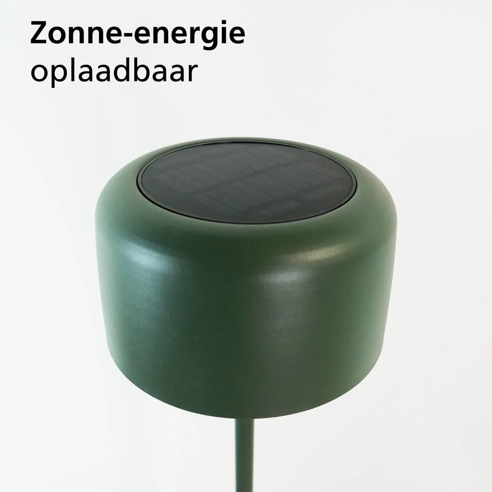 Lampe de patio élégante Roccanova Vert solaire avec USB Eglo 9008606355099