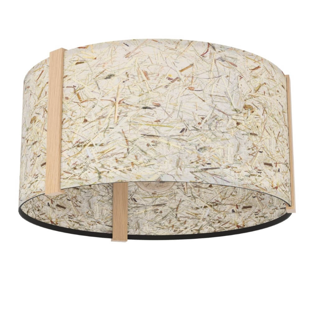 Plafonnier Hontongas bois avec teinte beige
