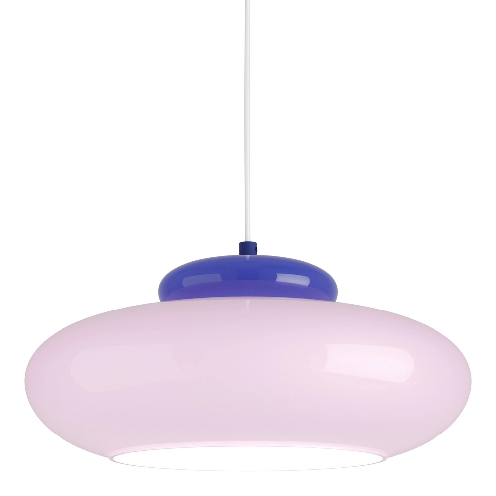 Lampe pendante de conception Berardelli rose avec bleu Ø 32cm
