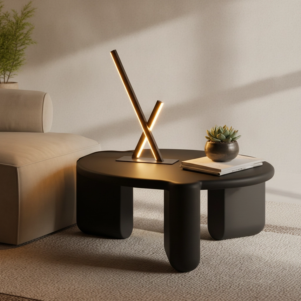 Lampe de table design Gratta noir