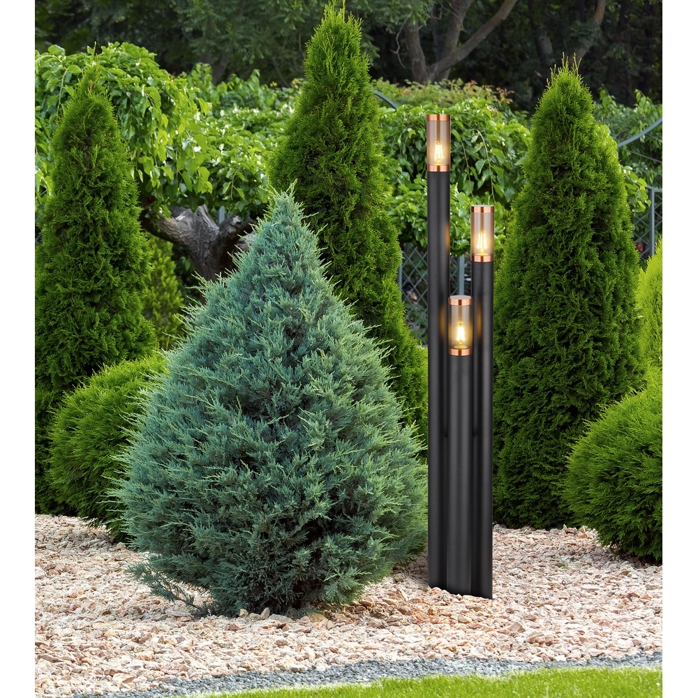 Lampe de jardin à 3 lumières Boston Noir Globo 9007371442904