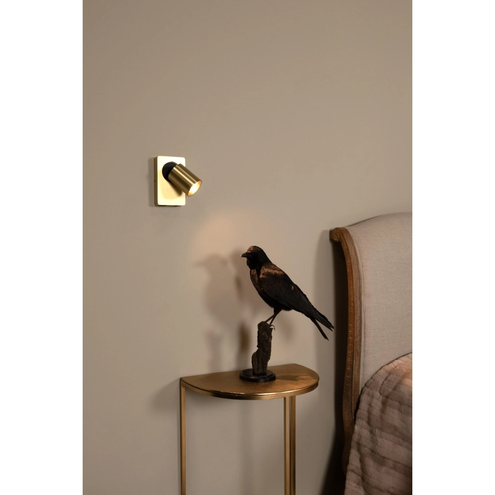 Lampe de chevet Nigel avec point de charge USB doré Lucide 5411212092953