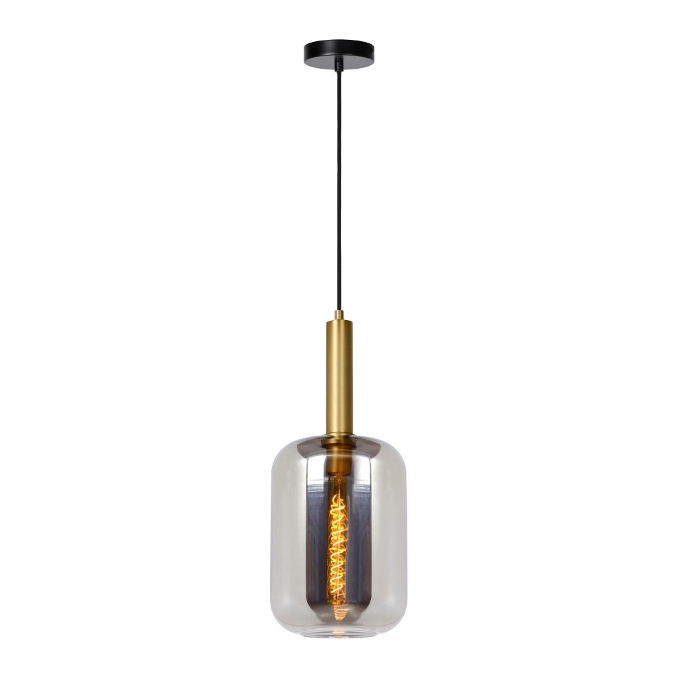 Lampe pendante de conception Joanet Ø 22cm de verre en or et fumée