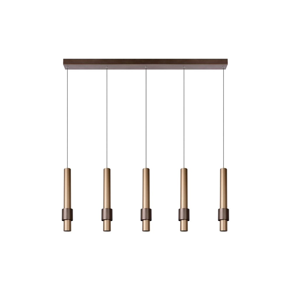 Lampe suspendue élégante Margary 5-café brun clair