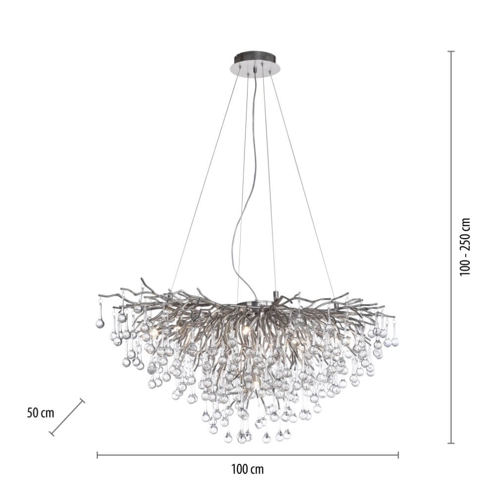 Lustre unique Icicle métal Paul Neuhaus 4012248352137