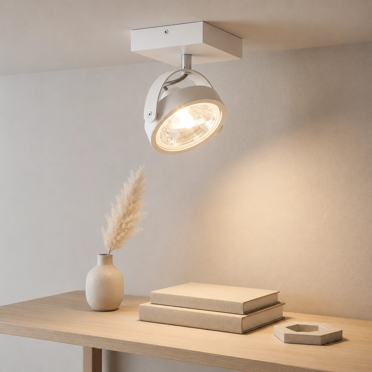 Spot en saillie Wajer simple blanc