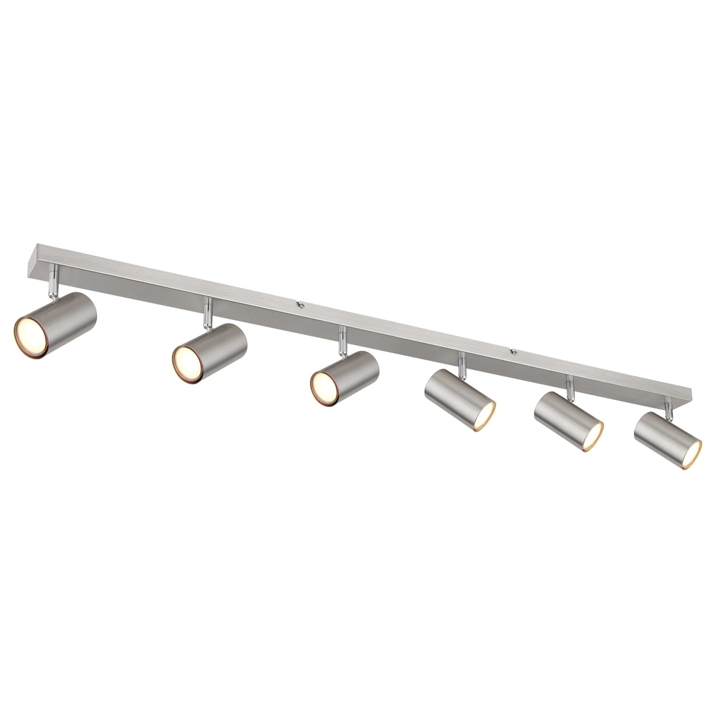 Lampe de plafond à 6 lumières Robby nickel