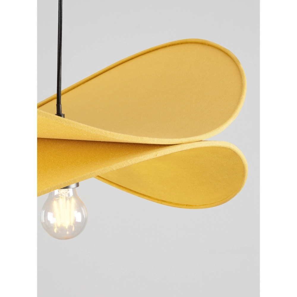 Lampe pendante moderne Luve noir avec jaune Lyora 5212017493705