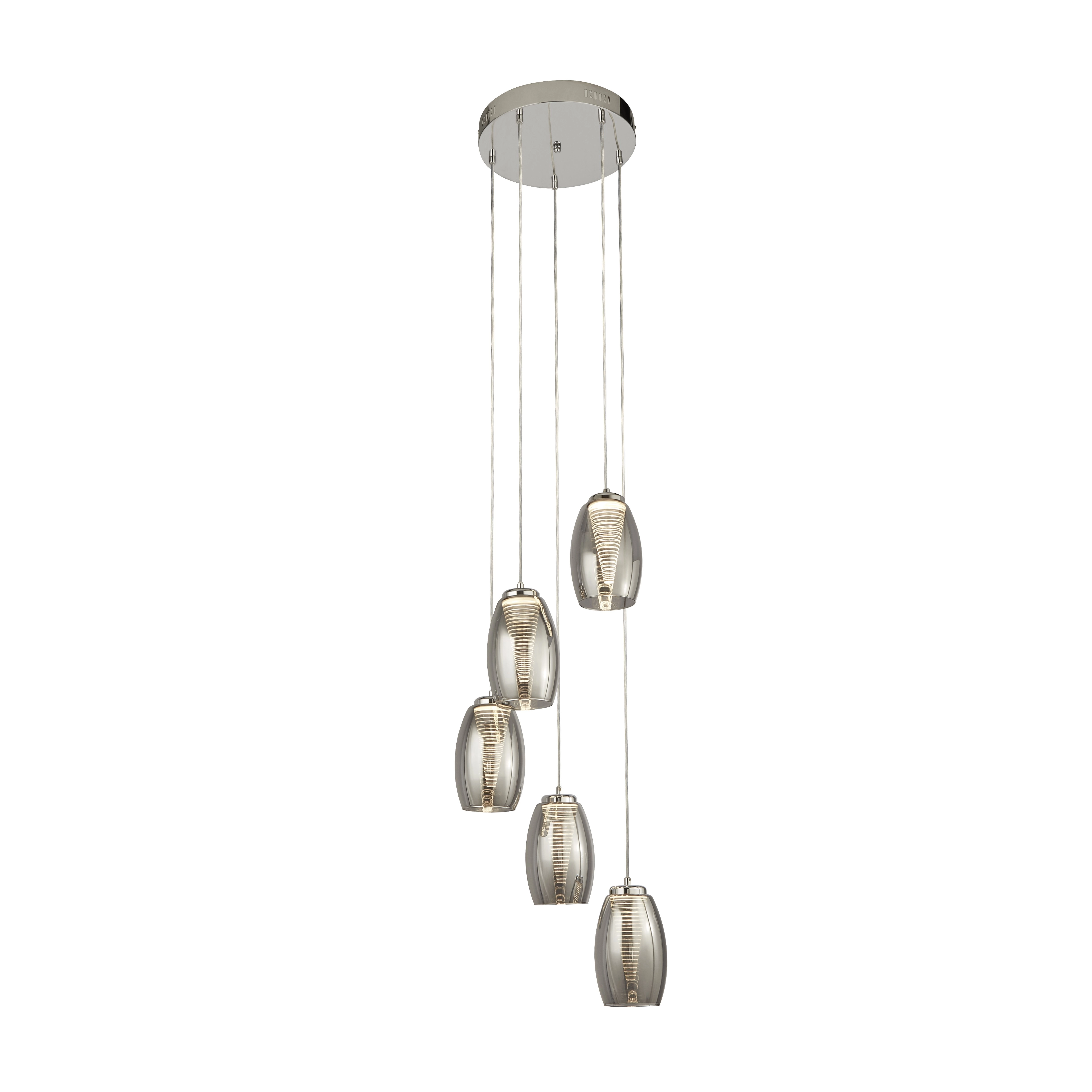 Suspension loft à 5 lumières Cyclone 5 lumières Searchlight 5053423174433