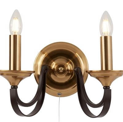 Applique classique Belfry Bronze avec de l'or Searchlight 5053423135748