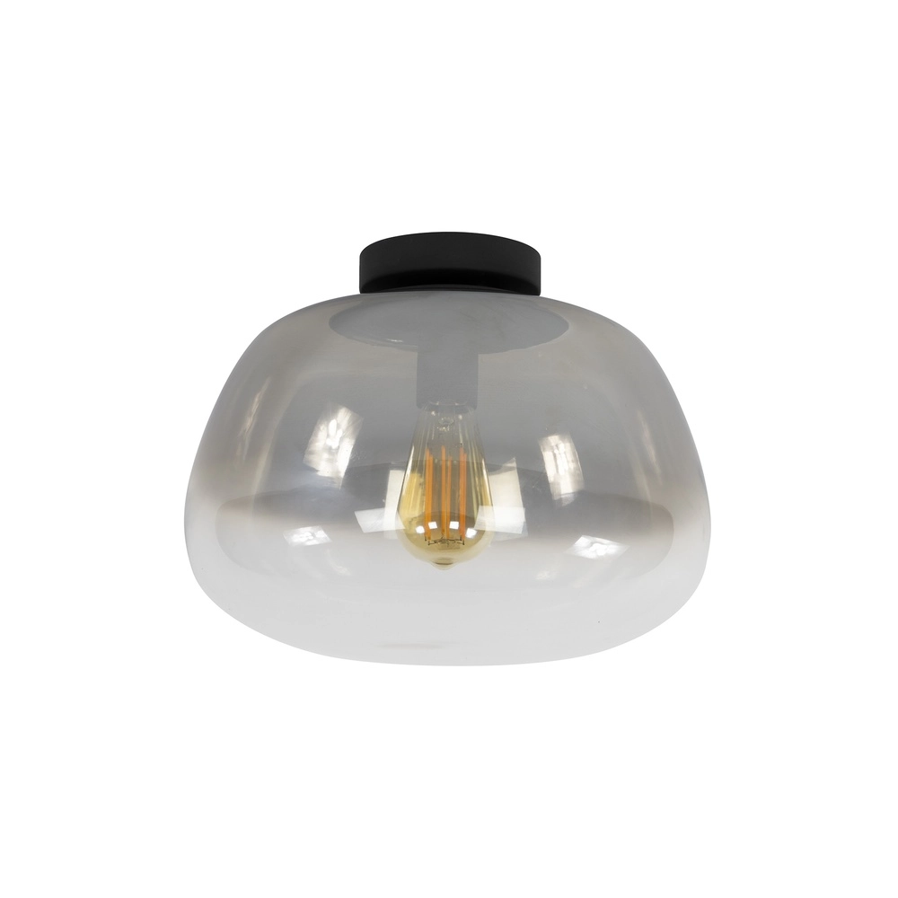 Lampe de plafond en verre Pulse Ø 36cm - verre fumé Lyora 8716803512047