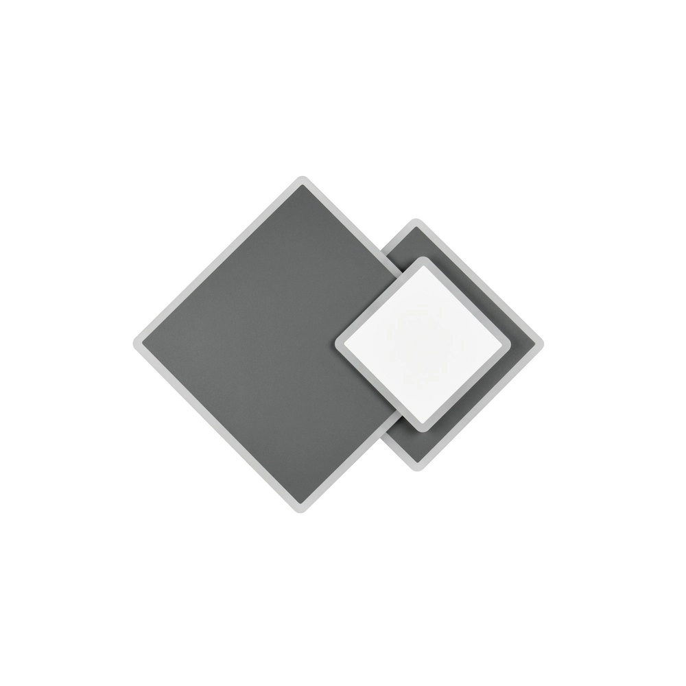 Lampe de plafond carrée Serea Noir Trio 4017807703795