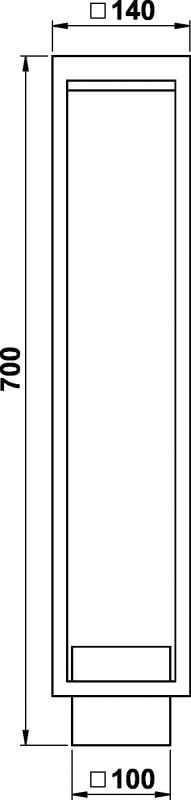 Lampe de terrasse LED Poast 70 cm - noir Albert 4007235622805