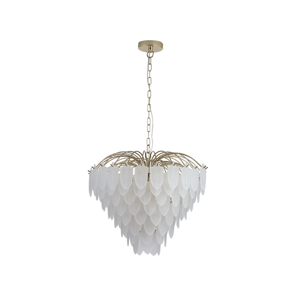 Applique murale Feather Or avec verre blanc Searchlight 5053423303895