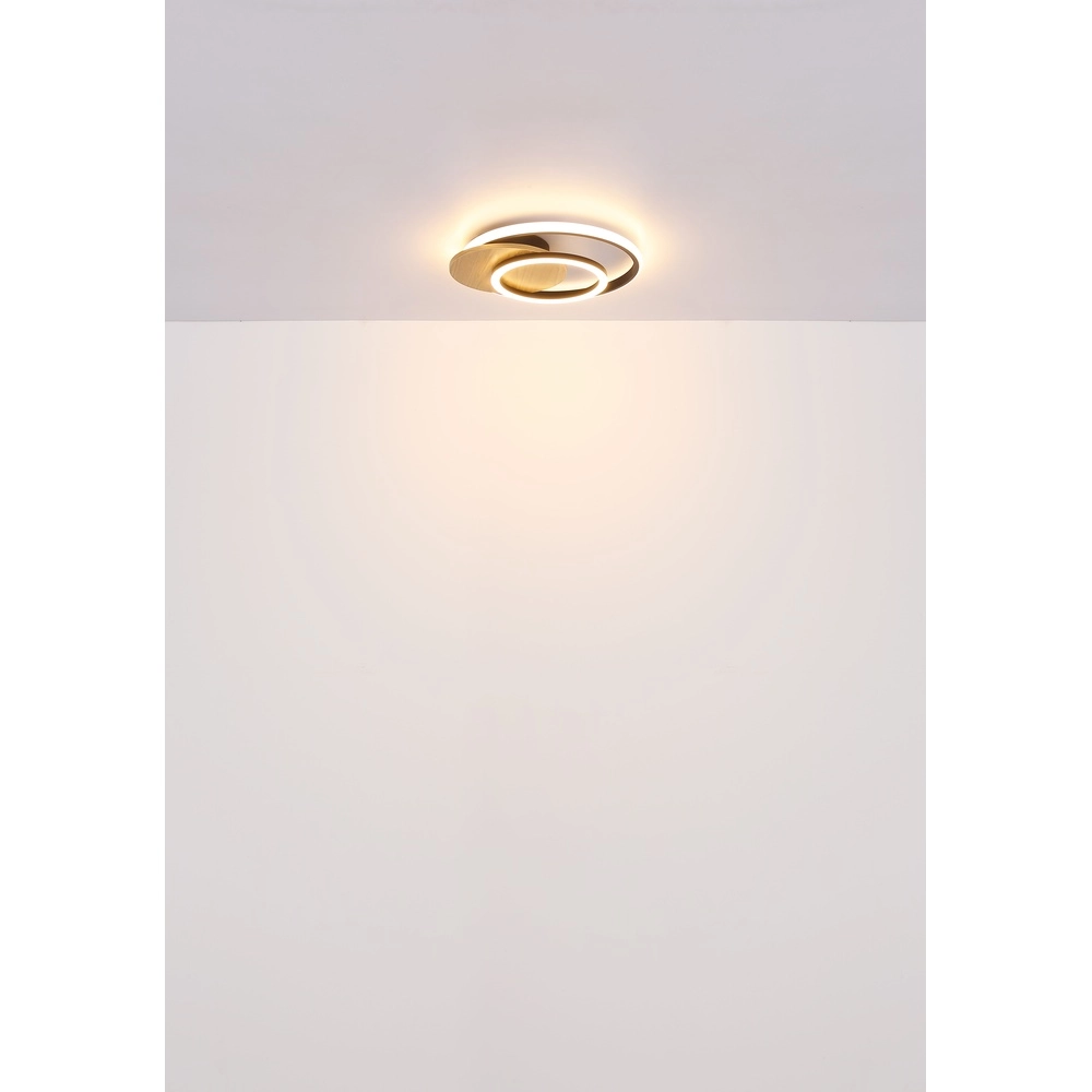 Lampe de plafond à design Julio noir avec bois Globo 9007371471386