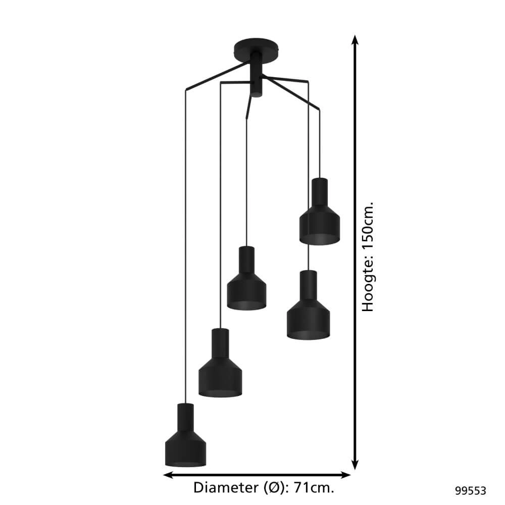Lampe suspendue Vide Casibare noir Eglo 9002759995539