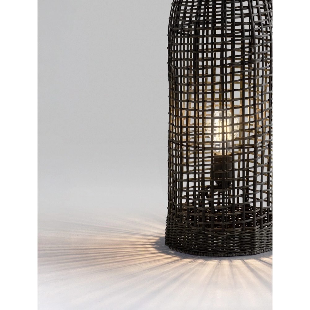 Lampadaire bohème Naos rotin 73H noir Lyora 5212017477569