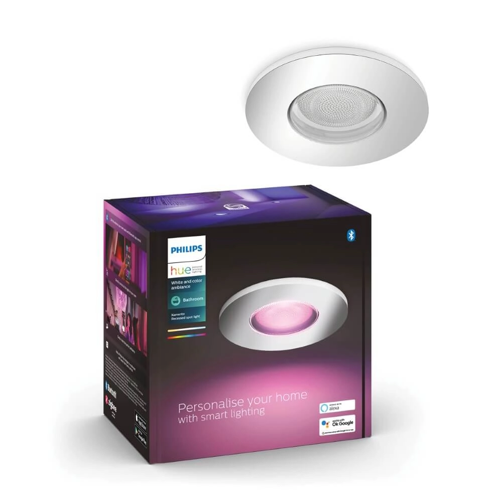 Spot encastré Hue Xamento - White and color Argent Philips 8719514355347