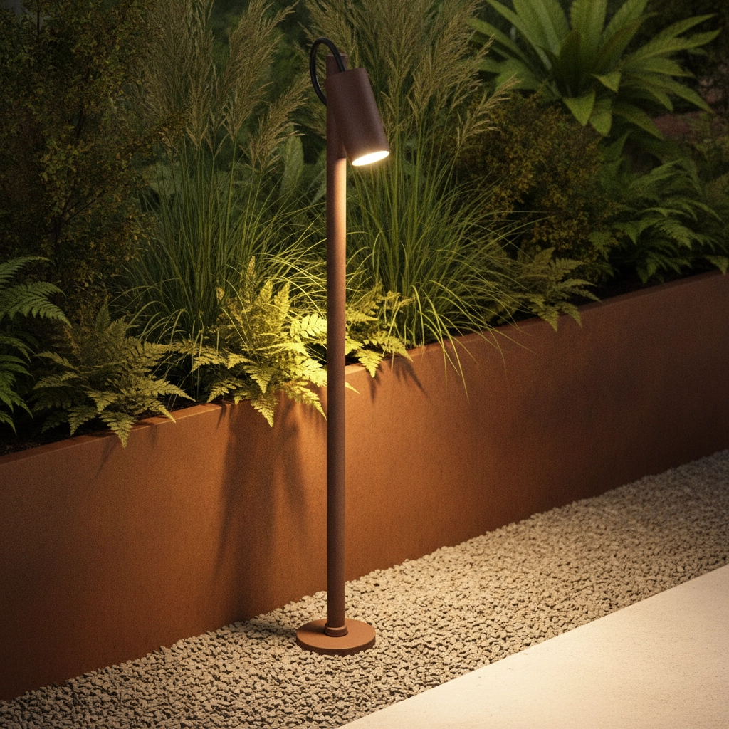 Lampe de jardin Darma Cheville brun rouille
