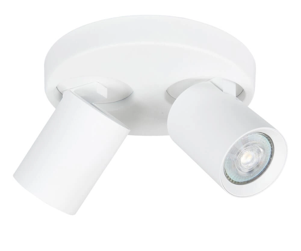 Spot en saillie Oliver 2 lumières blanc mat Spot en saillie Oliver 2 lumières blanc mat