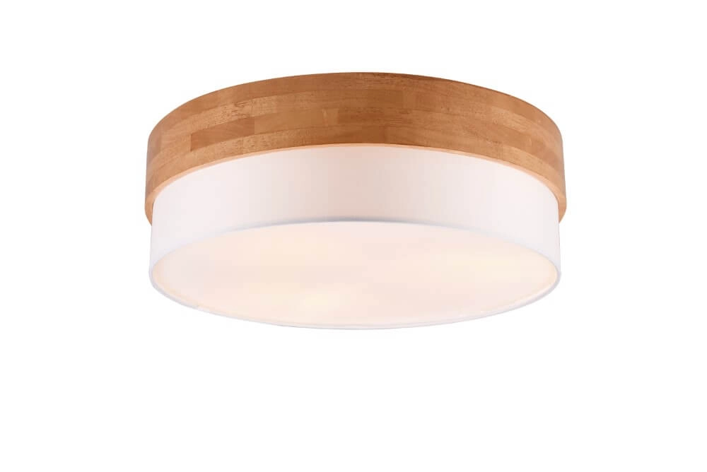 Plafonnier Ø 50cm Seasons bois avec du blanc Trio 4017807526202