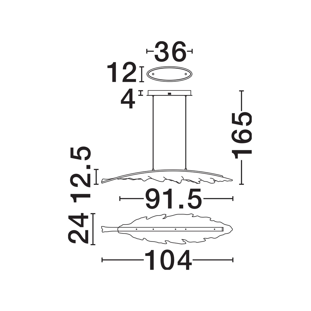 Lampe pendante de conception Amado Antthracite avec moka 104 cm Lyora 5212063500273