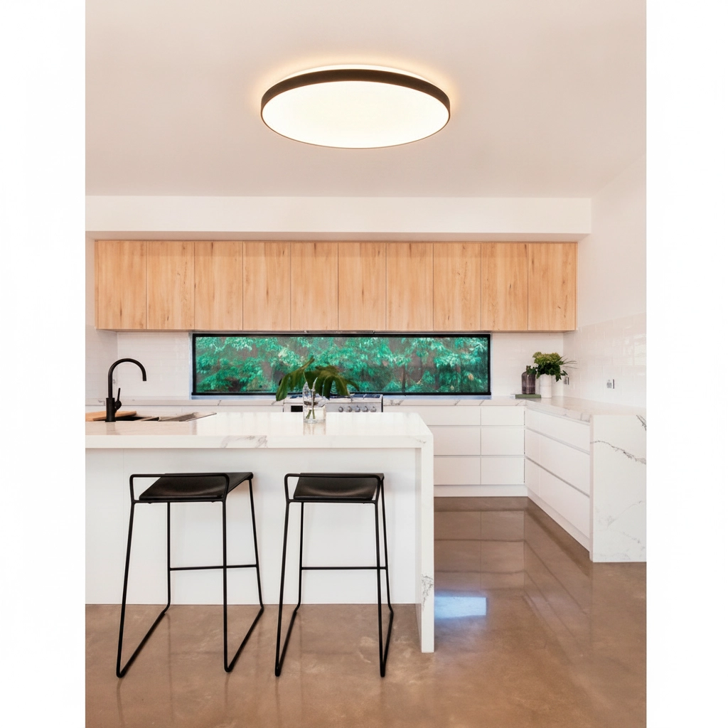 Plafonnier design Pertino Ø 58cm noir
