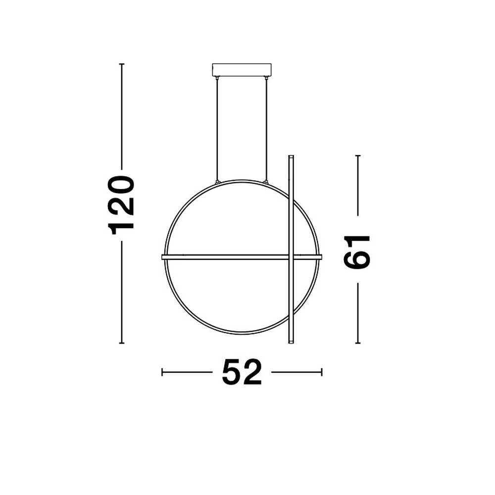 Suspension design Arte rond noir Lyora 5212017426048