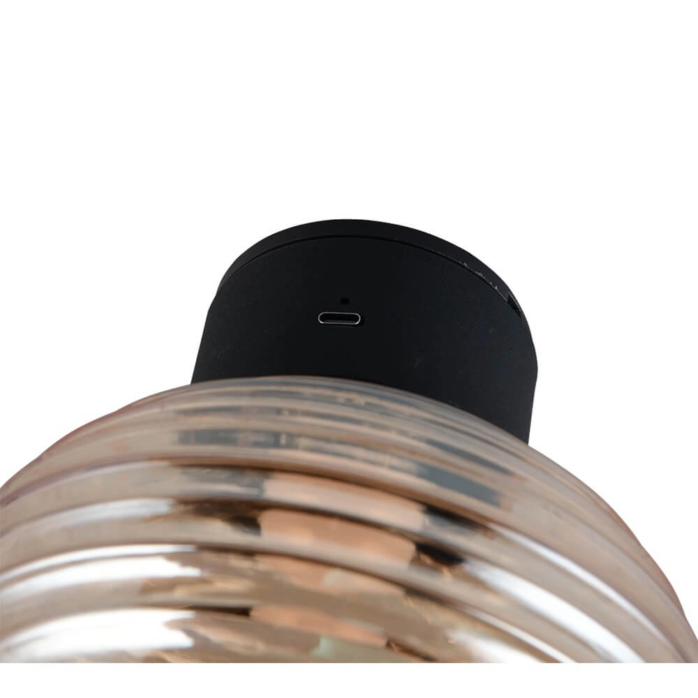 Applique murale Earl Verre ambré rechargeable Trio 4017807643435