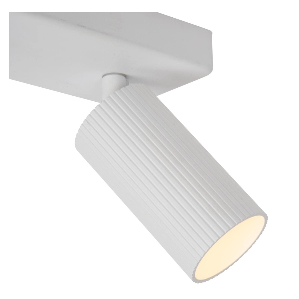Emplacement de plafond monté en surface Clubs Blanc à deux lumières Lucide 5411212093516