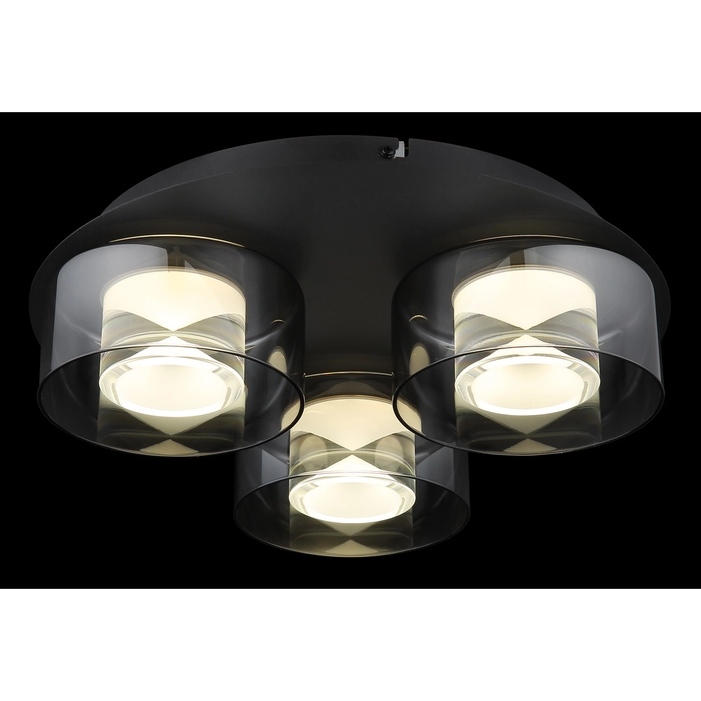 Lampe de plafond à design Belinda Noir à 3 lumières Globo 9007371525317