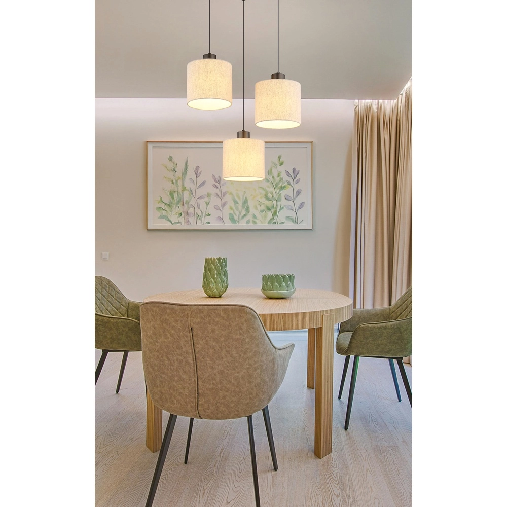 Lampe suspendue en métal à canon Thea Round à 3 lumières Globo 9007371586042