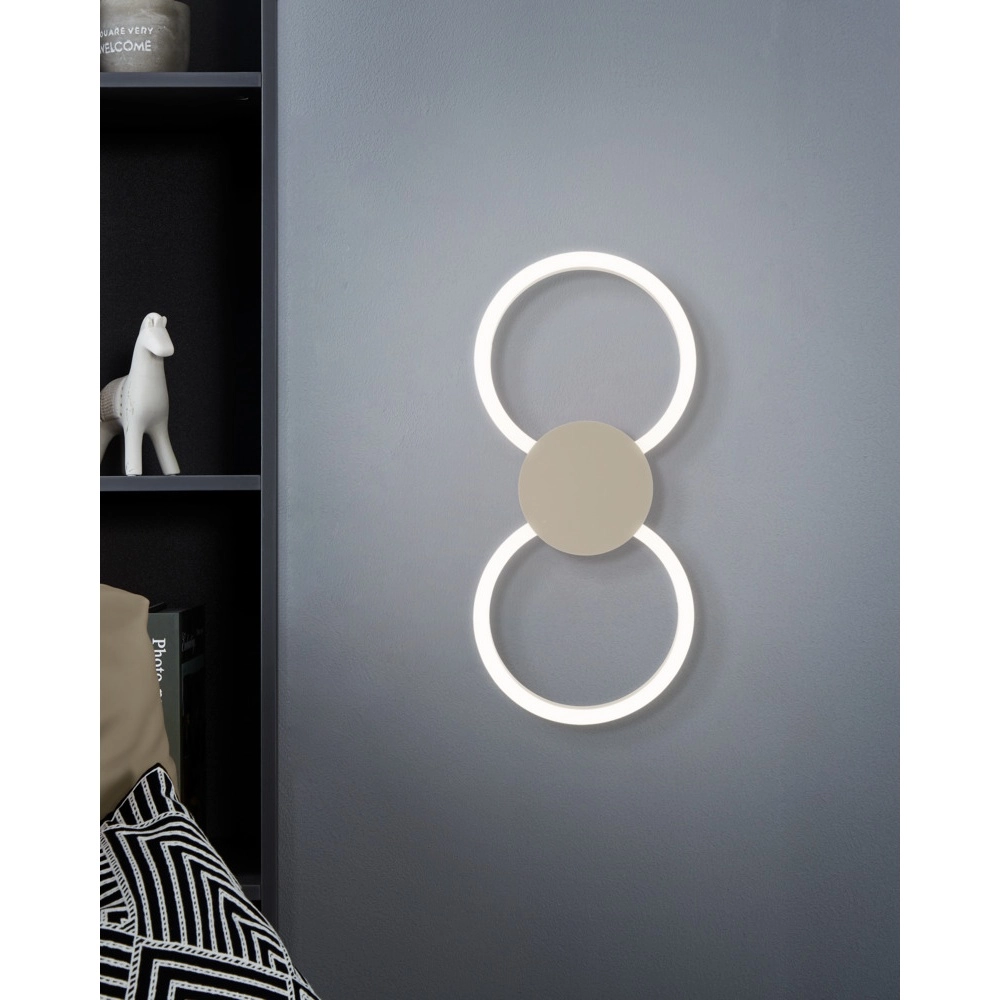 Applique murale design Venticello 1 brun sable Eglo 9008606357475