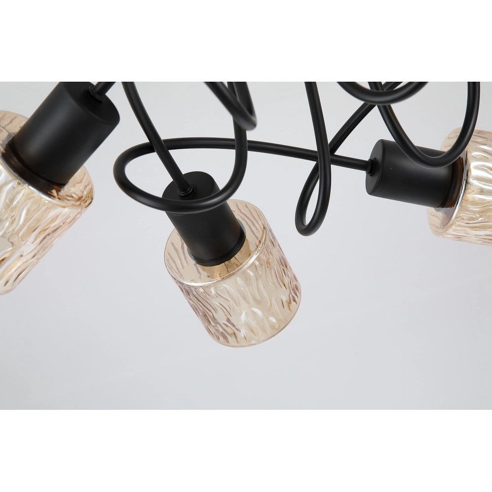Plafonnier Knot noir 3 lumières Searchlight 5053423301952