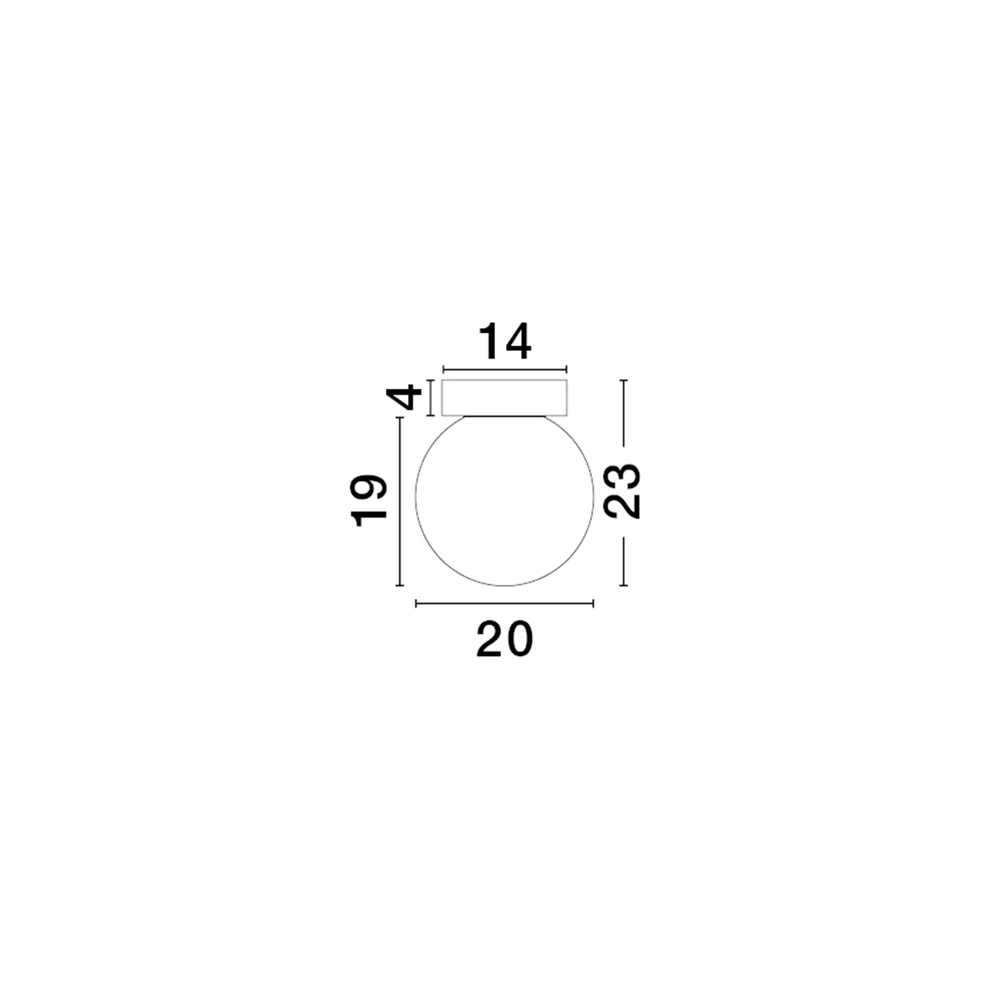 Plafonnier blanc Bolita ampoule Ø 20cm Lyora 5212017483591
