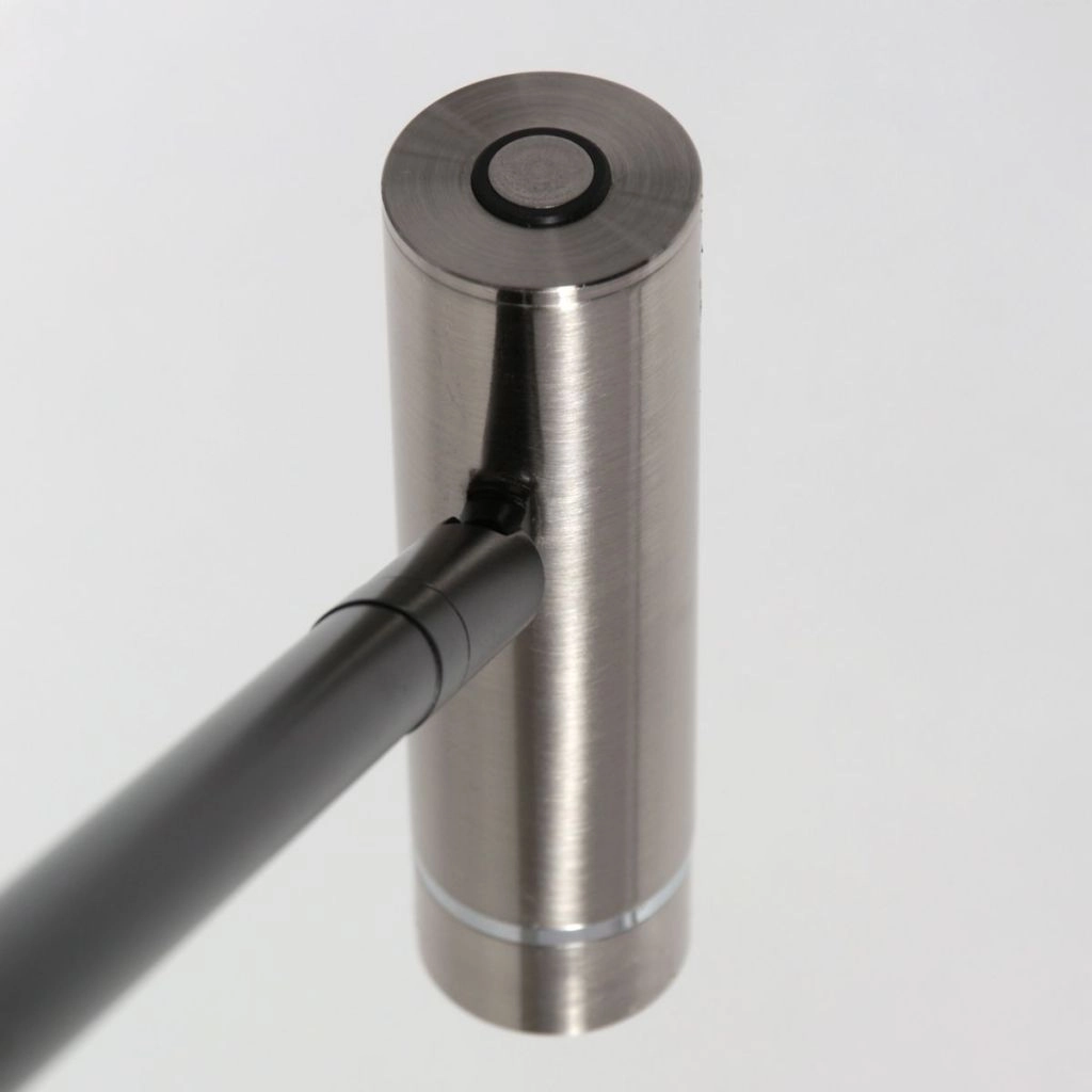 Lampe de pied Lumo noir avec du nickel Steinhauer 8712746184648