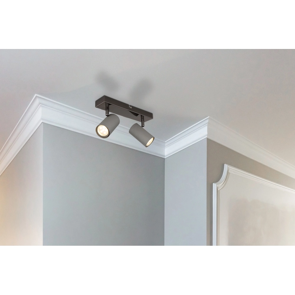 Lampe de plafond à deux lampes Robby Bronze à fusil Globo 9007371474547