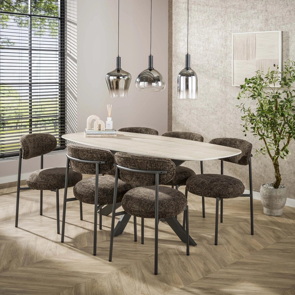 Lampe de table en verre Zenith Verre fumé 3x Lyora 8716803511026