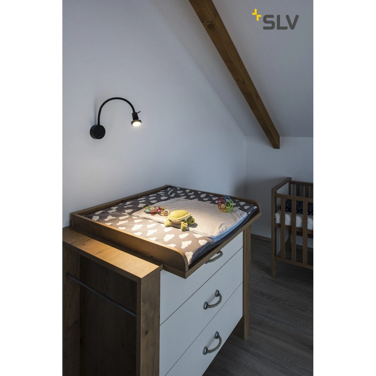 Lampe de lecture flexible Dio Flex noir SLV 4024163228329