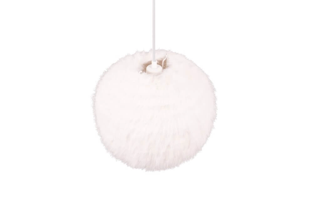 Lampe suspendue en tissu Furry crème Ø 35cm Trio 4017807600087