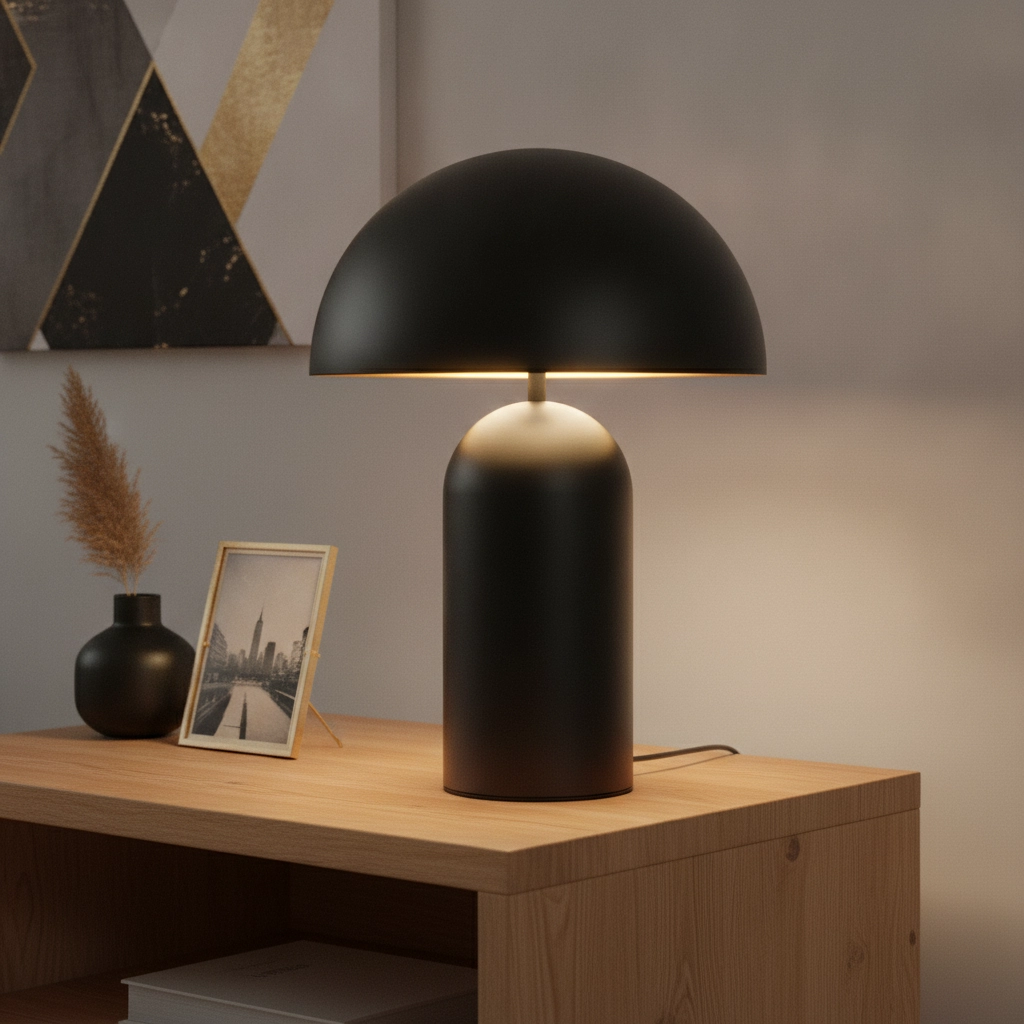 Lampe de table Best Ø 35cm noir avec or